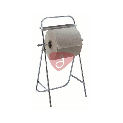 Floor-standing dispenser for industrial paper